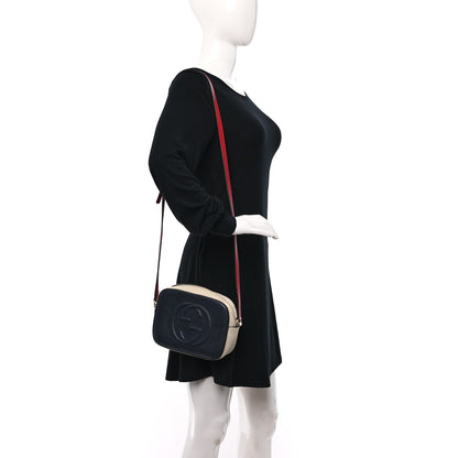 Gucci Dollar Calfskin Bi-Color Small Soho Disco Bag Mystic White Black 2 of 9