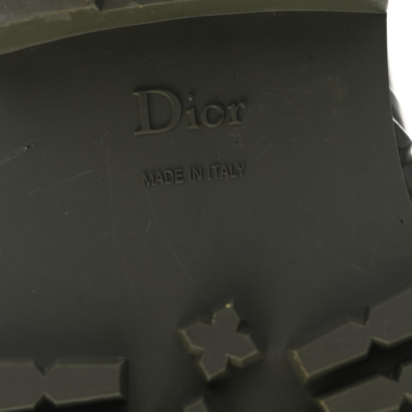 Shiny Rubber Diorcamp Low Boots 40 Military