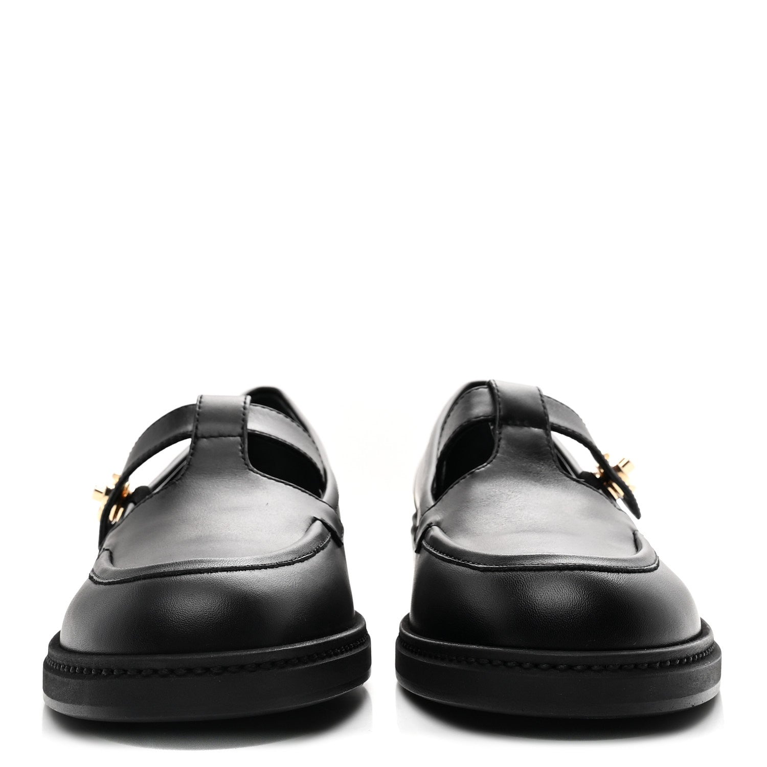 Chanel Calfskin CC Turnlock Moccasin Loafers 40 Black 1881649