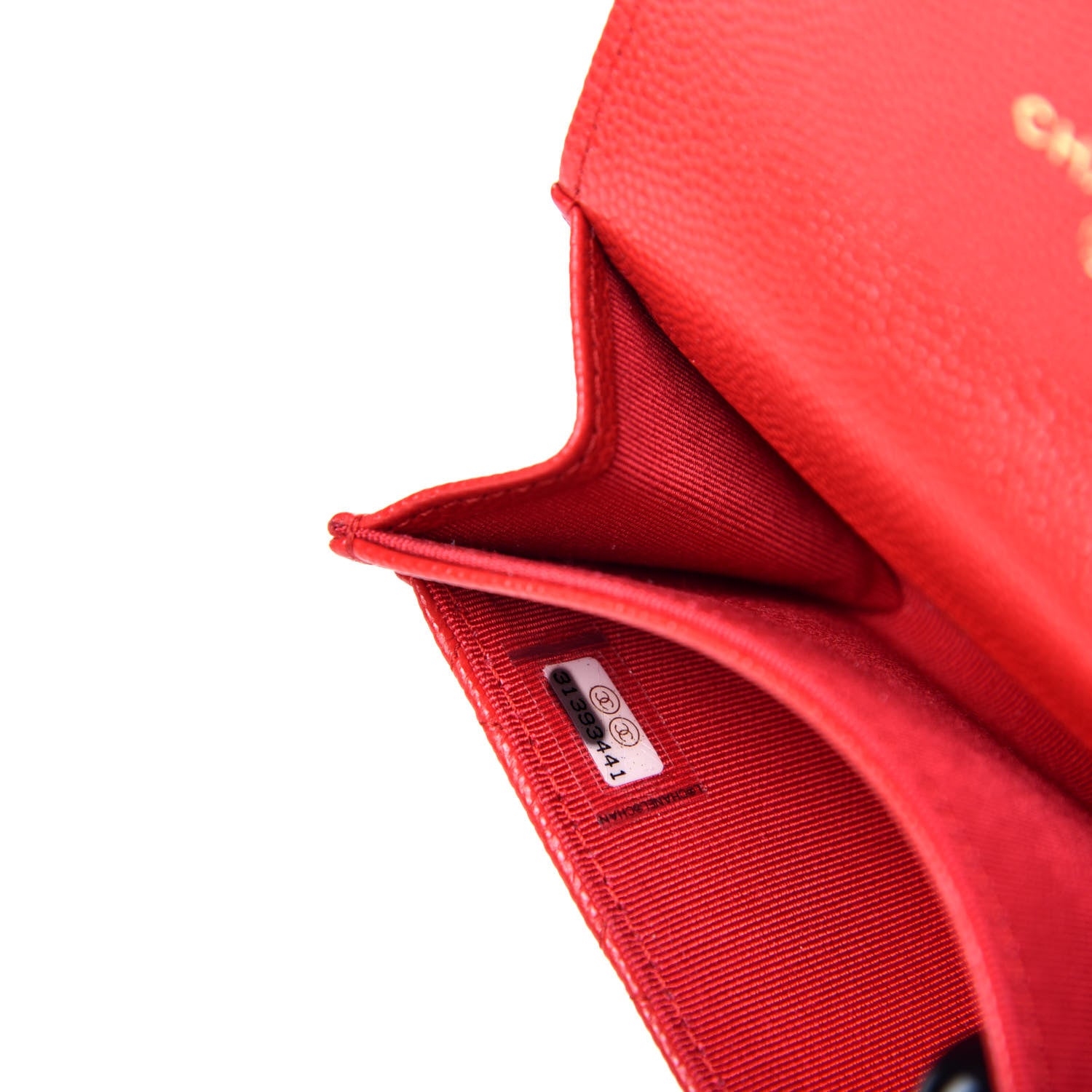Chanel Caviar Quilted Flap Card Holder Wallet Red 8 of 8