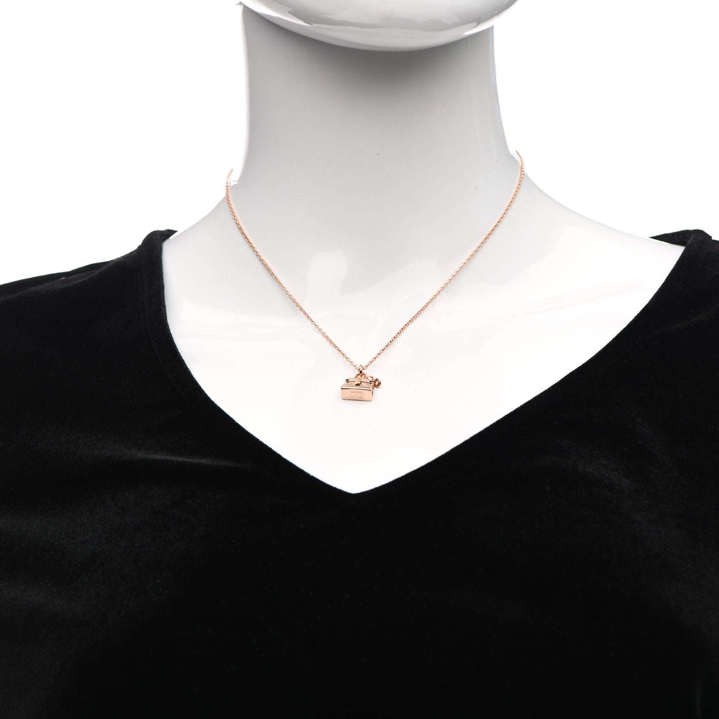 18K Rose Gold Diamond Kelly Pendant Necklace