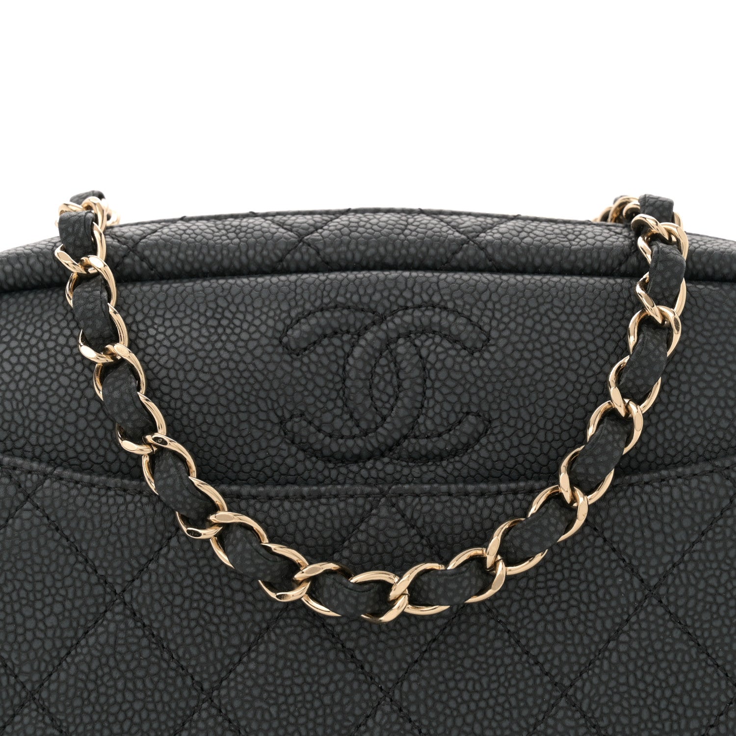 Chanel Iridescent Caviar Quilted Small Coco Tassel Camera Case Black 8 of 11