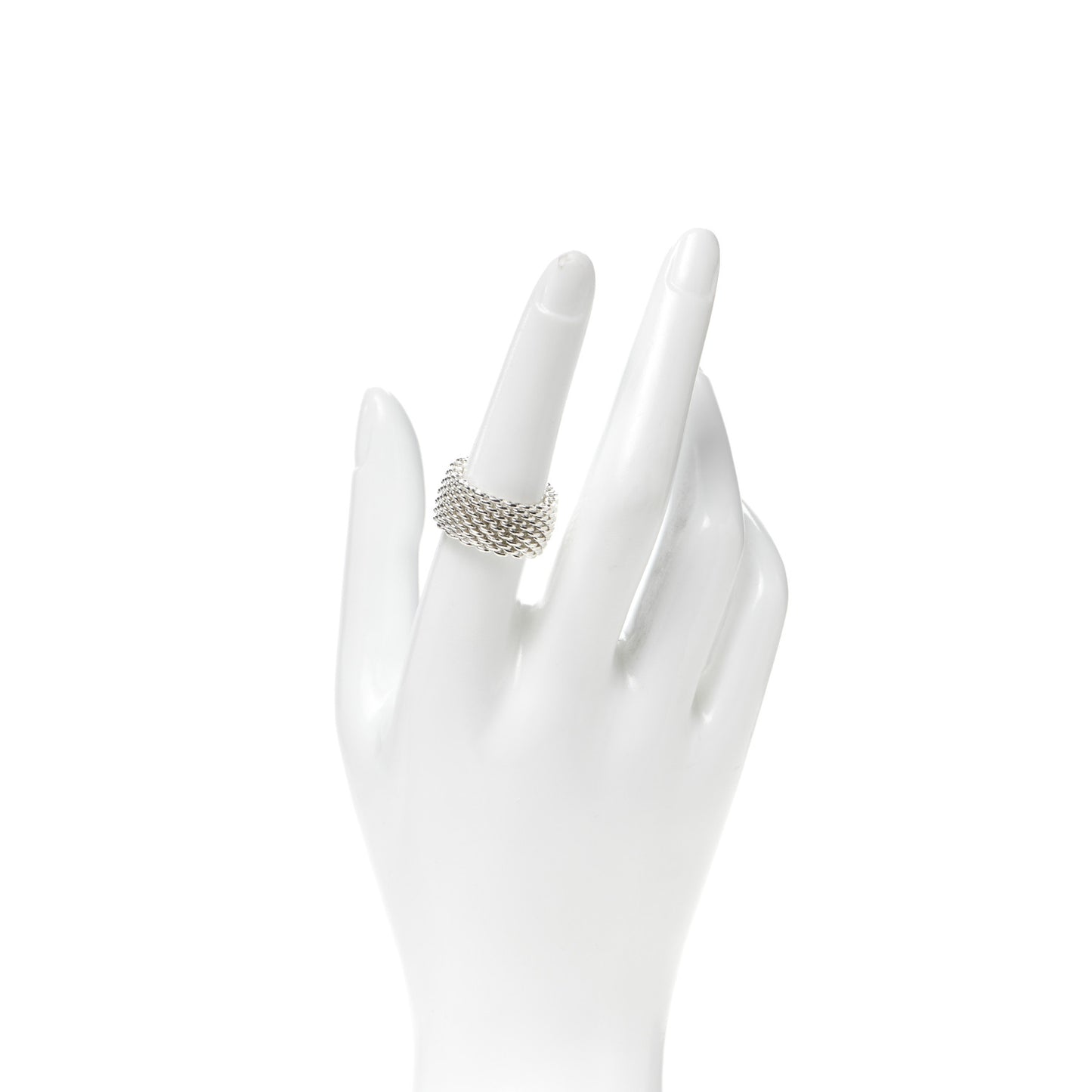 Sterling Silver Somerset Mesh Ring 53 6.5