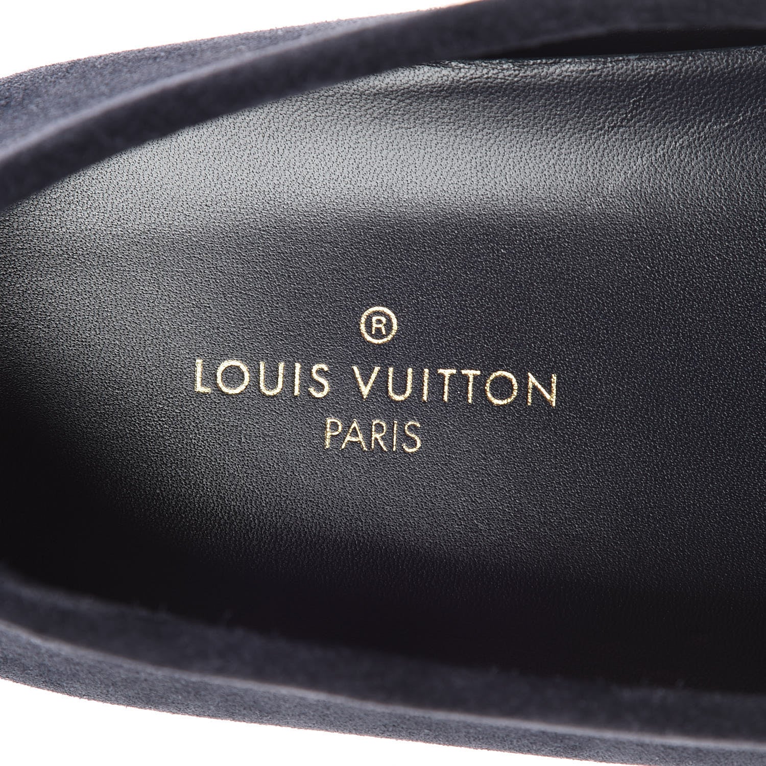 Louis Vuitton Suede Calfskin Mens Hockenheim Moccasin Loafers 9.5 Blue 7 of 10