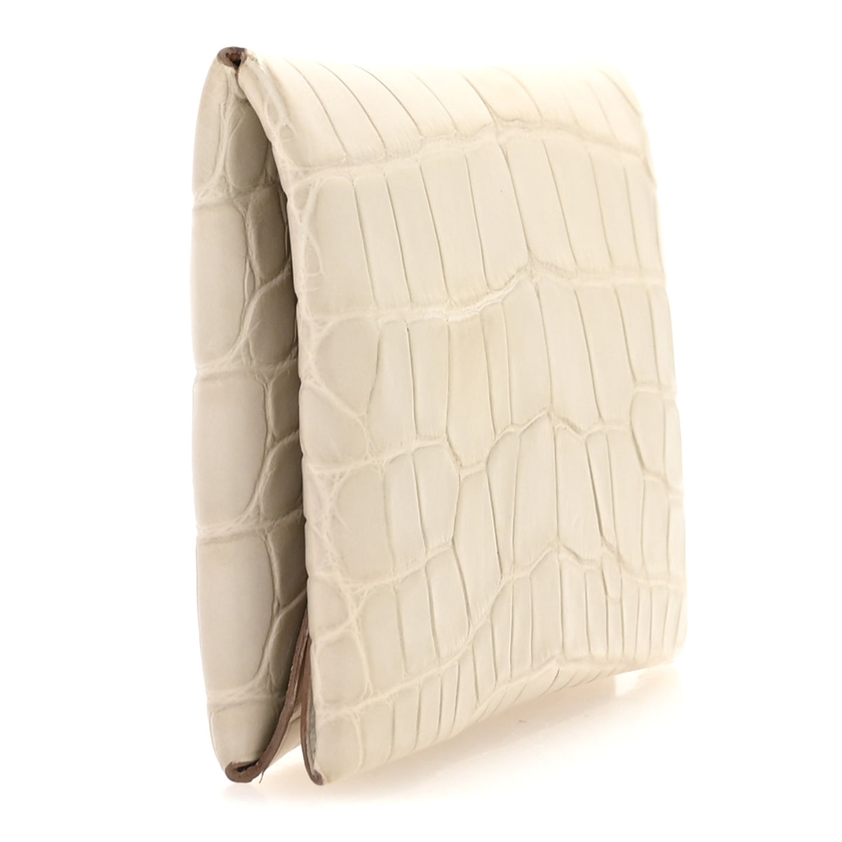Hermes Matte Alligator Calvi Card Case Beton 3 of 8