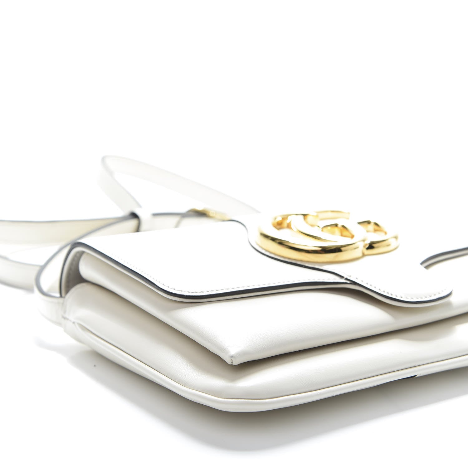 Gucci Calfskin Small Arli Flap Shoulder Bag Mystic White 6 of 13