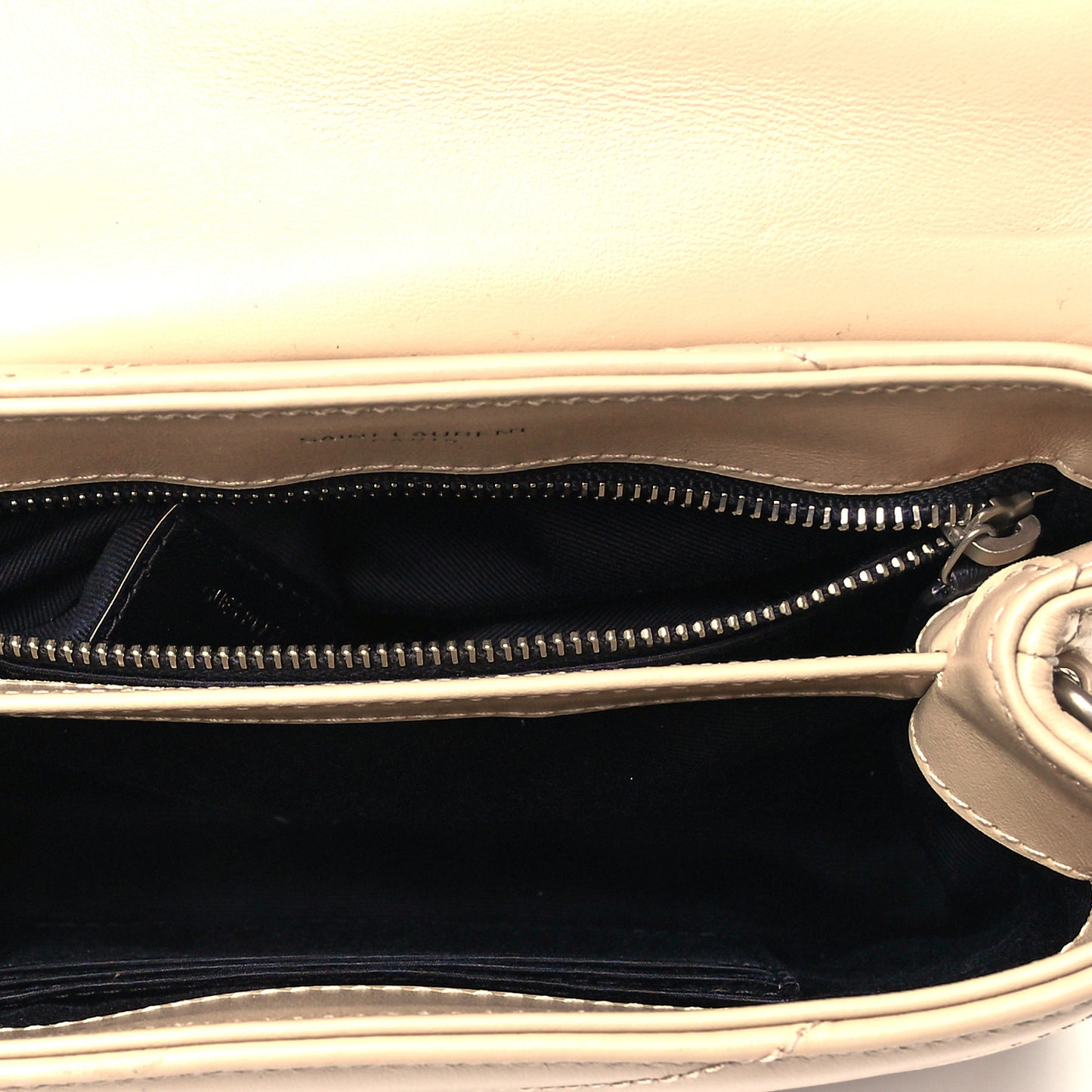 Calfskin Y Quilted Monogram Toy Loulou Crossbody Bag Dark Beige