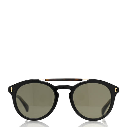 Gucci Round Avana Sunglasses GG0124SA Black Tortoise 2 of 9