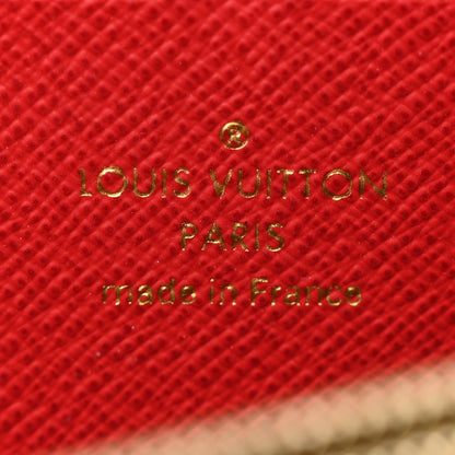 Louis Vuitton Damier Ebene Clemence Wallet Cherry 6 of 10