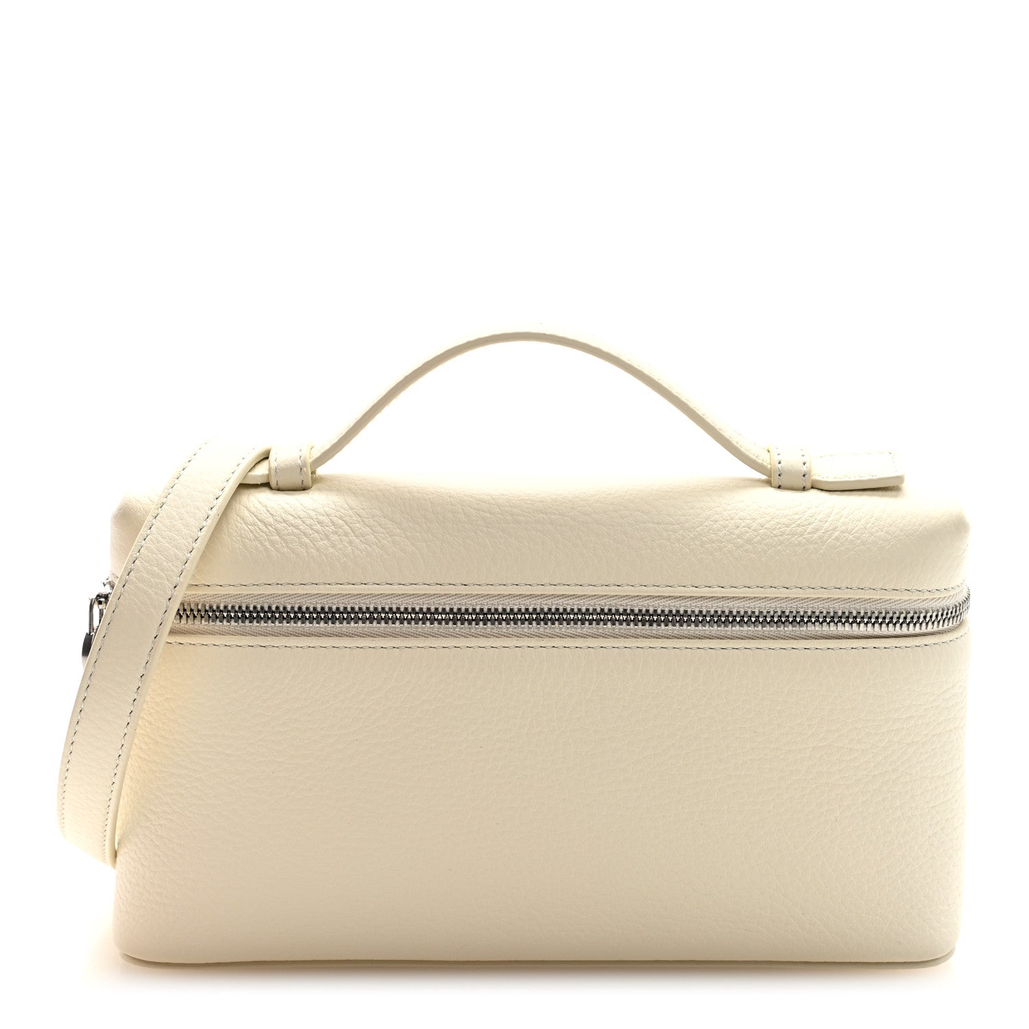 Loro Piana Grained Calfskin L19 Extra Pocket Pouch Whisper White 1 of 10