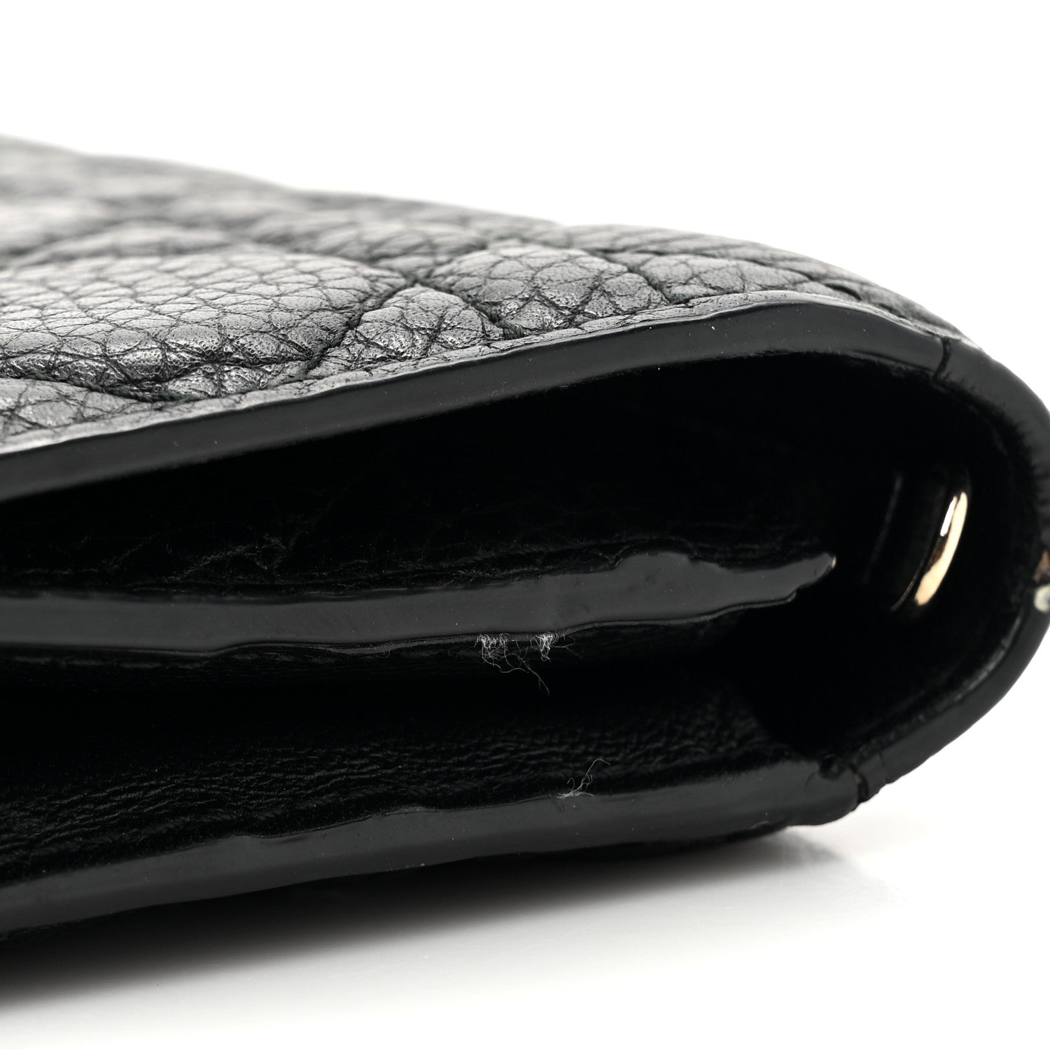 Christian Dior Grained Calfskin Cannage Lady Dior Rendezvous Chain Wallet Black 13 of 15