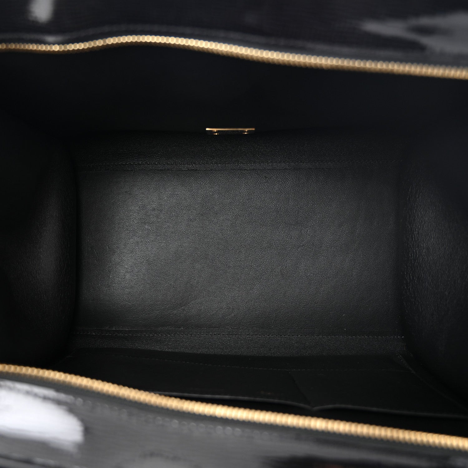 Celine Patent Suede Medium Trapeze Black 5 of 9