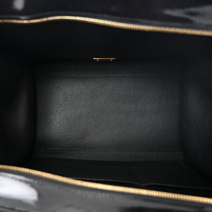 Celine Patent Suede Medium Trapeze Black 5 of 9