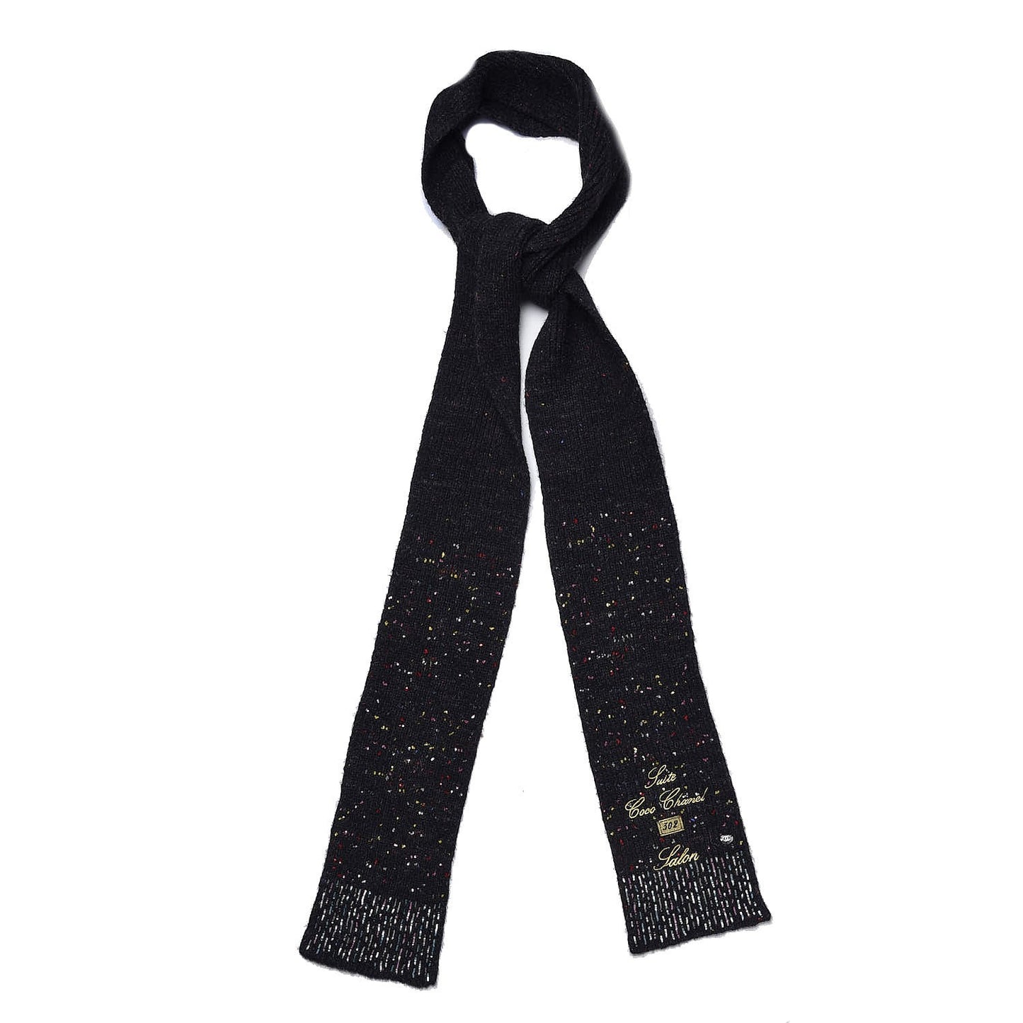 Wool Alpaca CC Coco Scarf Charcoal Multicolor