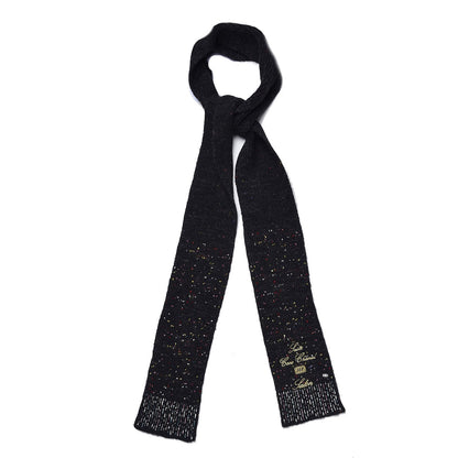 Chanel Wool Alpaca CC Coco Scarf Charcoal Multicolor 1 of 6