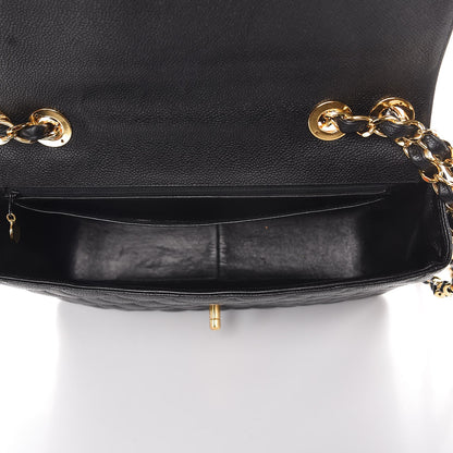 Chanel Caviar Quilted Jumbo Single Flap Black 5 of 9