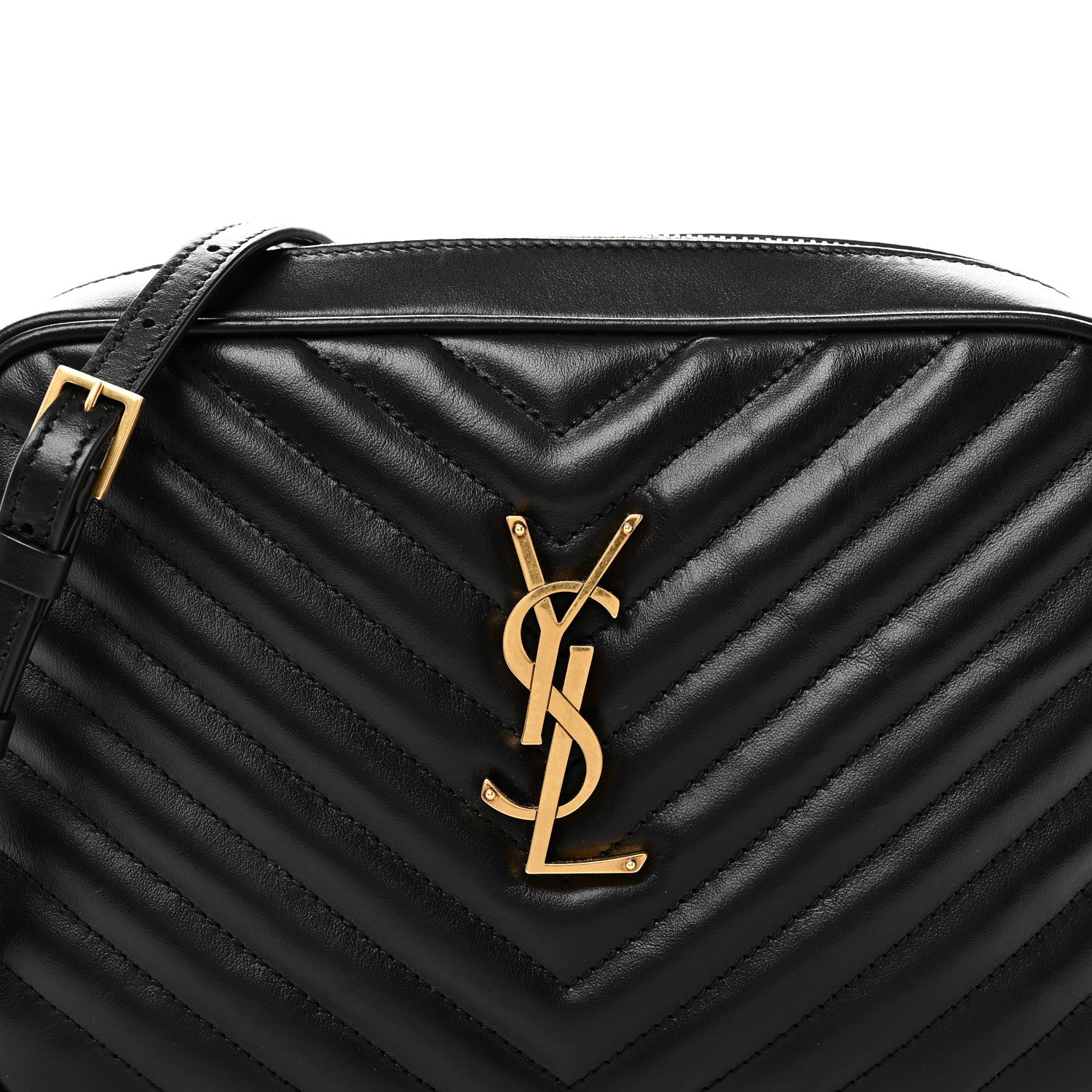 Saint Laurent Calfskin Matelasse Monogram Lou Camera Bag Black 8 of 10