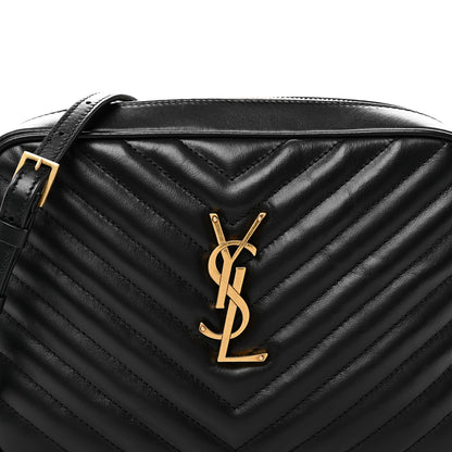 Saint Laurent Calfskin Matelasse Monogram Lou Camera Bag Black 8 of 10