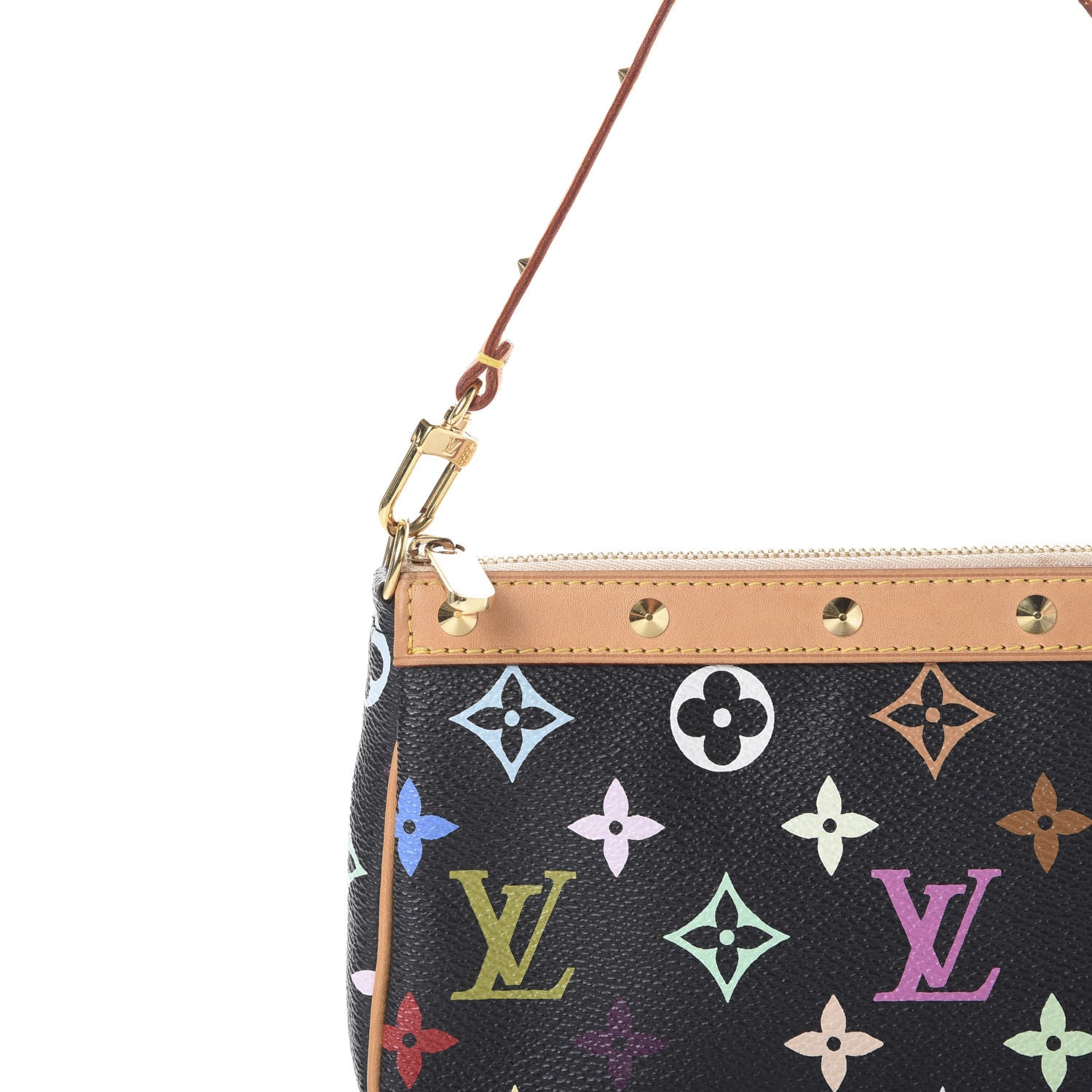 Louis Vuitton Monogram Multicolor Pochette Accessories Black 7 of 11