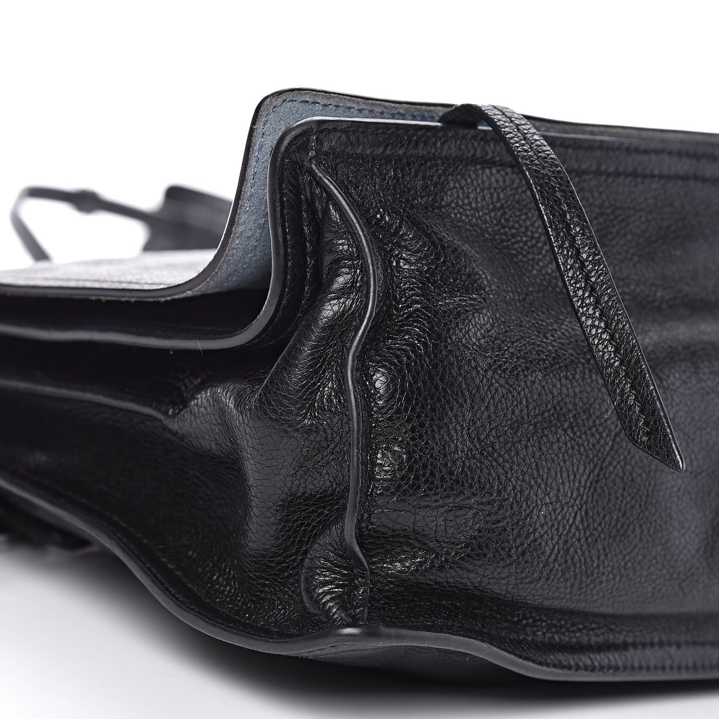 Glace Calf Etiquette Flap Black Astrale