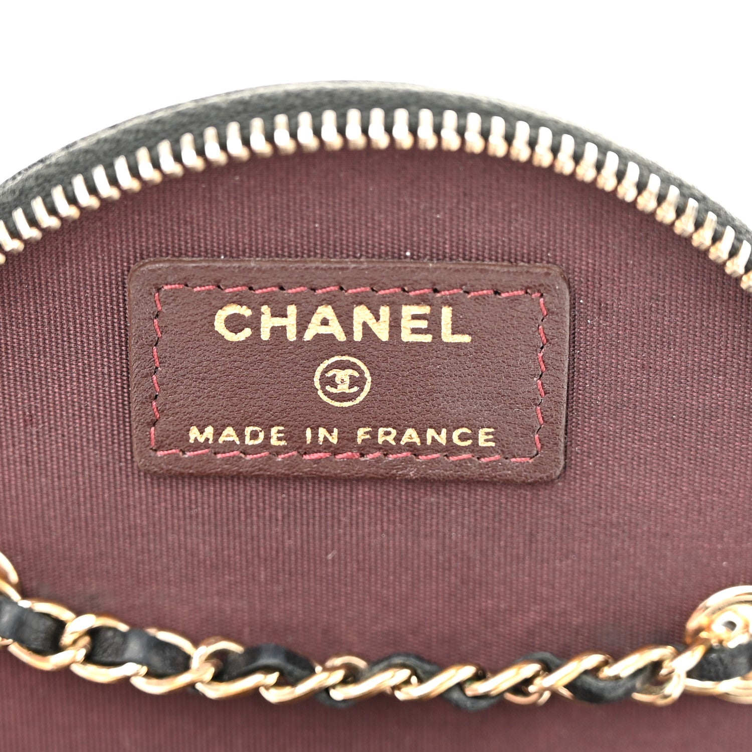 Chanel Lambskin Quilted Round Small Vanity Case With Chain Black 6 of 11