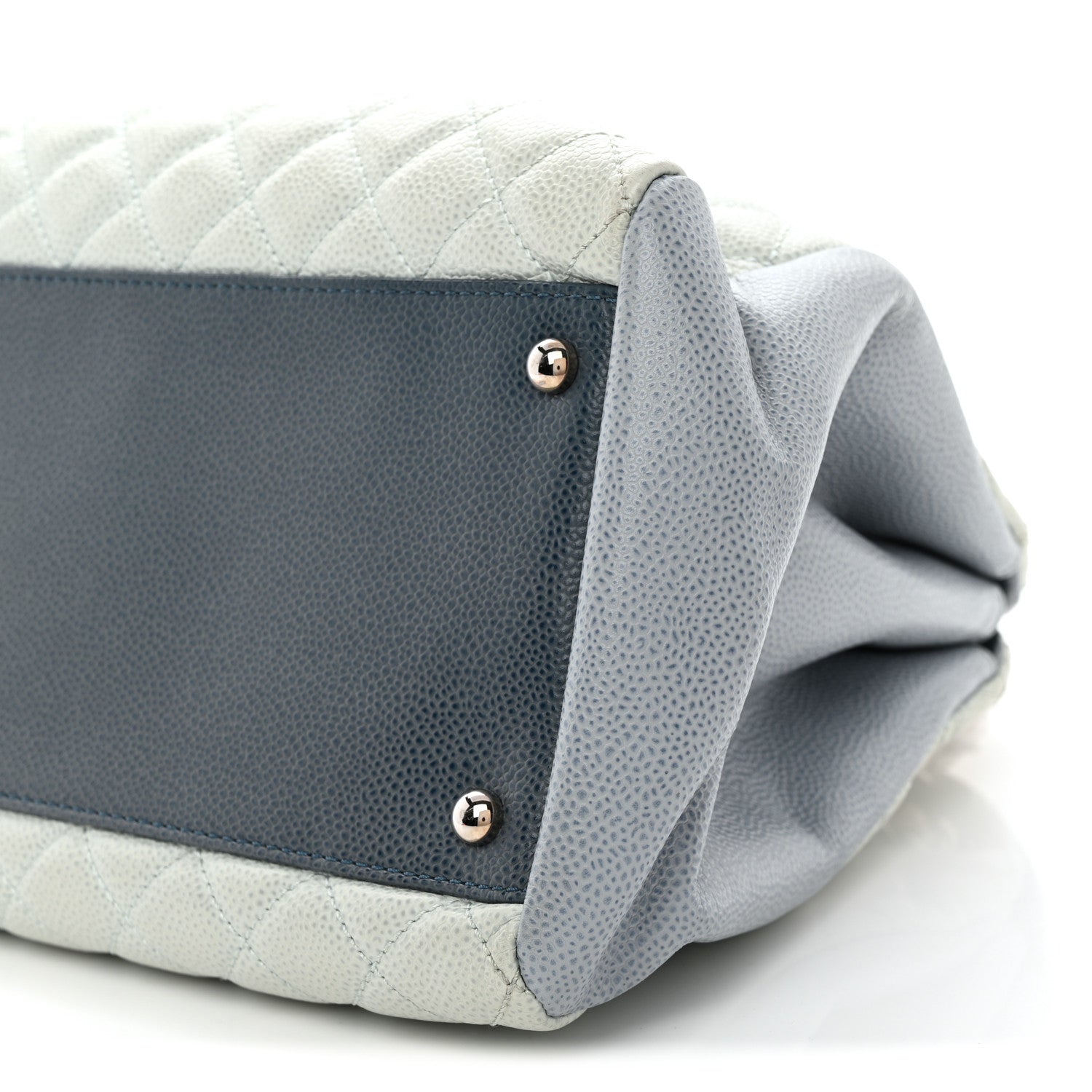 Chanel Caviar Quilted Large Just Mademoiselle Bowling Bag Light Blue 10 of 13