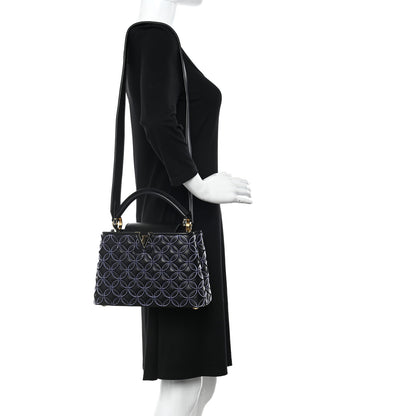 Louis Vuitton Tufted Lambskin Capucines BB Black 2 of 11