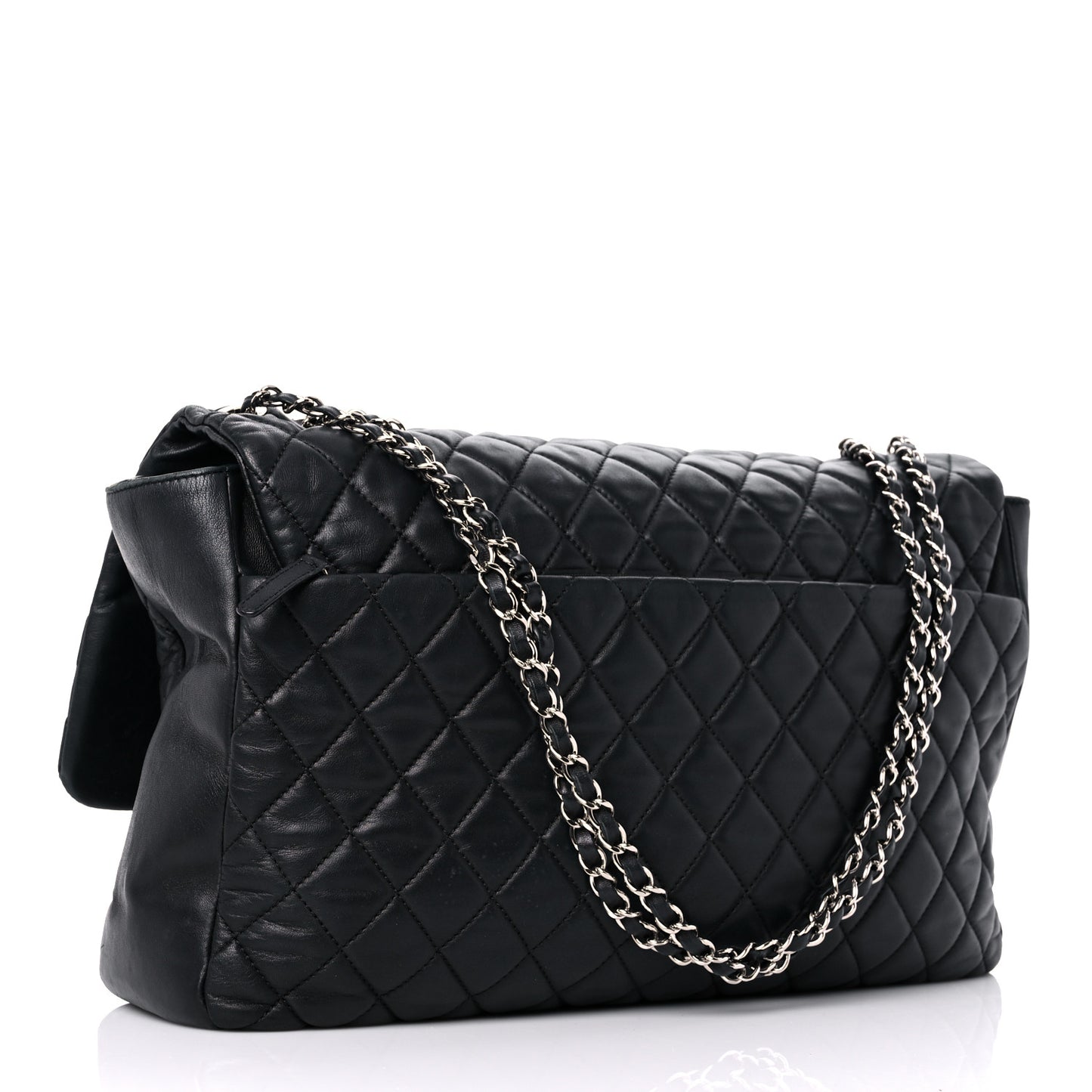 Lambskin Jumbo Coco Rain Flap Black