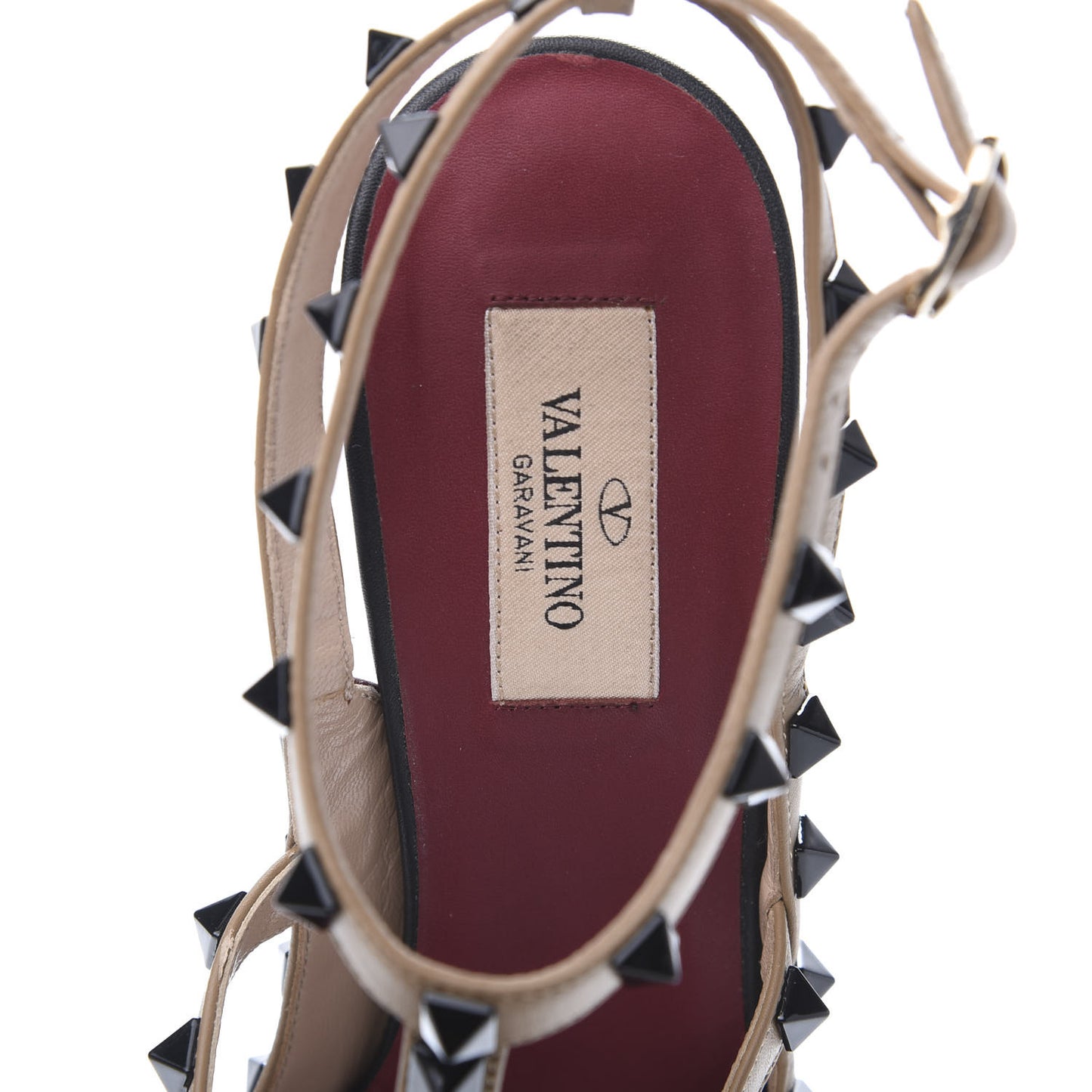 Nappa Rockstud Ankle Strap 100mm Pumps 41 Dark Red Multicolor