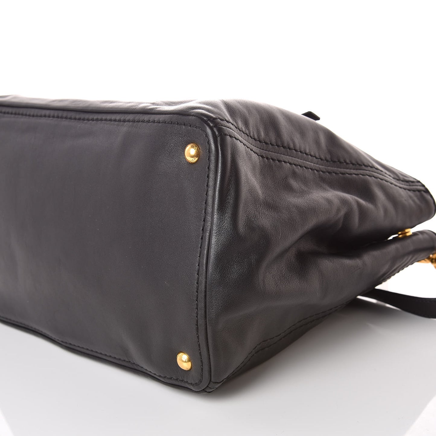 Soft Calf Shopping Tote Black