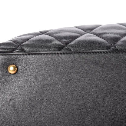 Chanel Calfskin Quilted Large Soft Elegance Tote Black 13 of 15