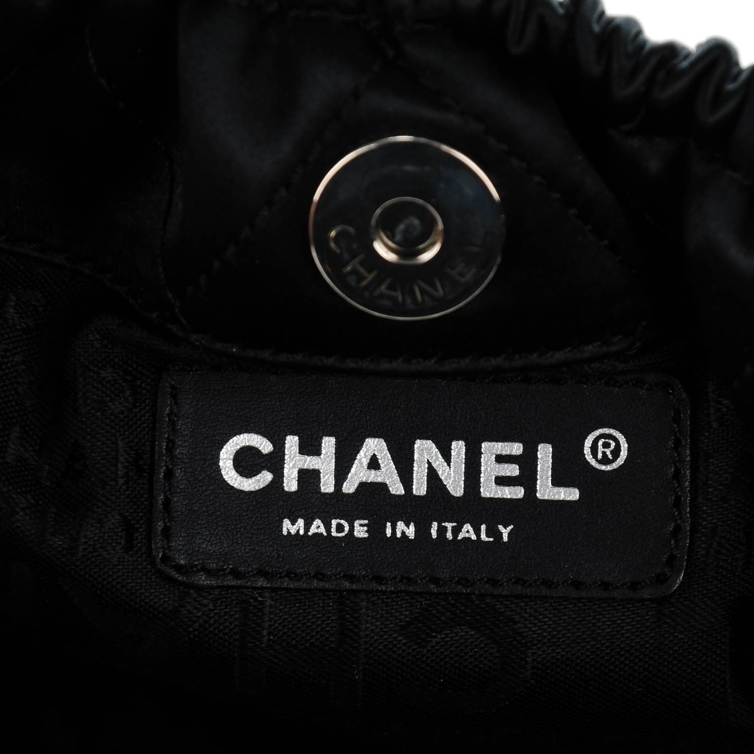 Chanel Satin Stitched Croissant Bag Black 6 of 7