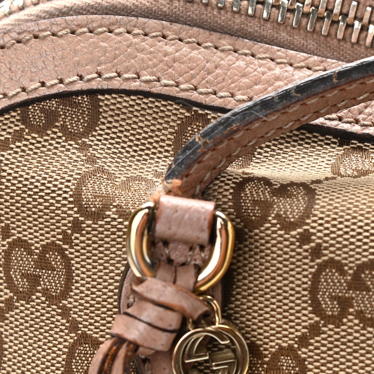 Monogram Medium Bree Shoulder Bag Dark Cipria
