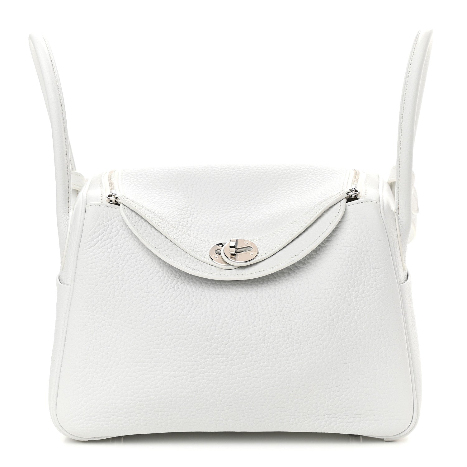 Hermes Taurillon Clemence Lindy 26 White 1 of 9