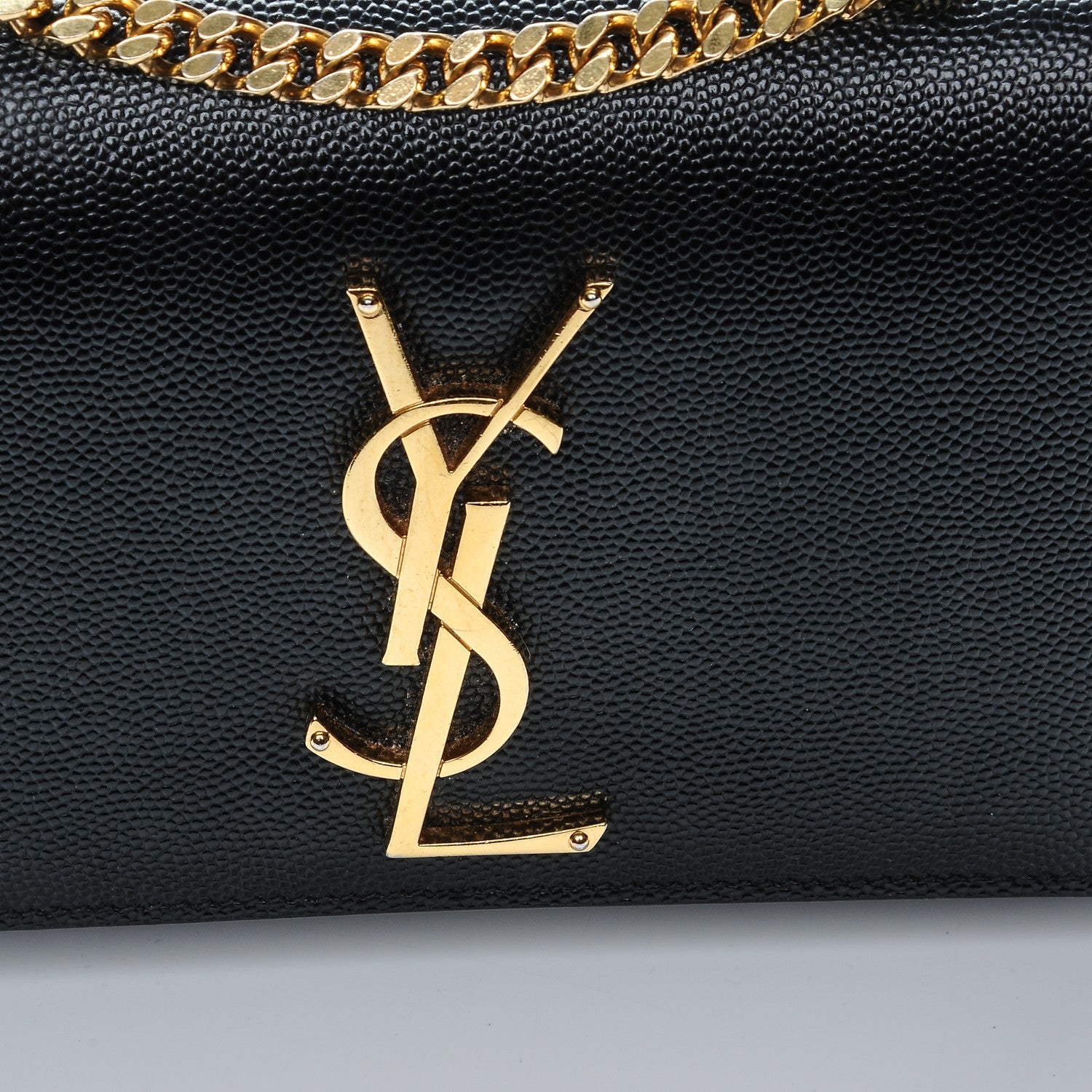 Saint Laurent Grain De Poudre Small Monogram Kate Satchel Black 6 of 7