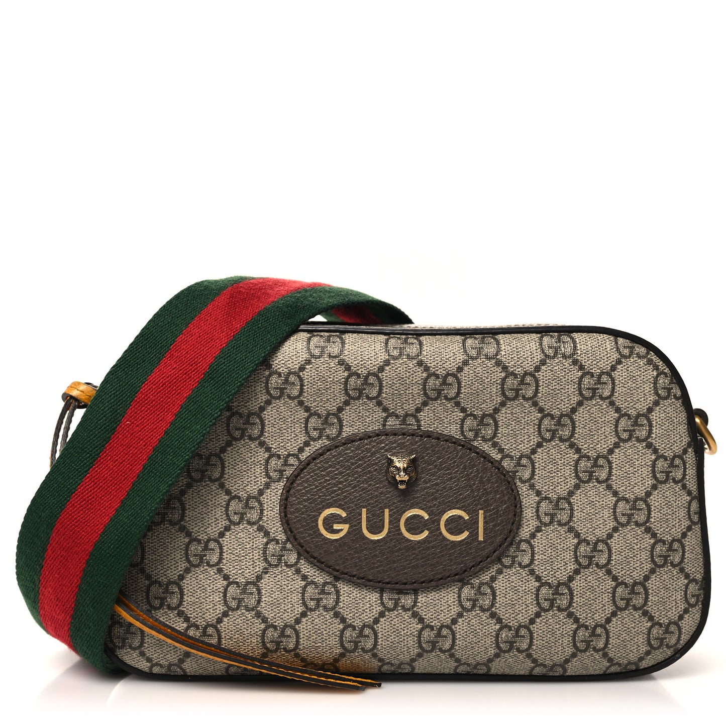 GG Supreme Monogram Web Neo Vintage Shoulder Bag Beige New Acero Crop