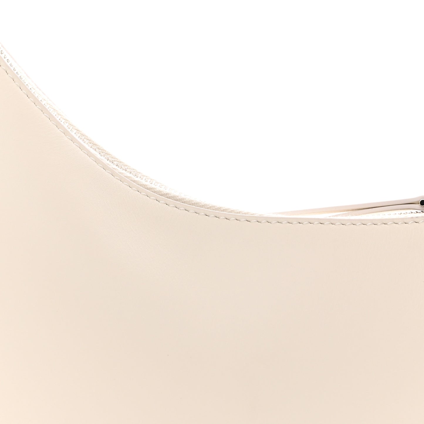 Smooth Calfskin Half Moon Shoulder Bag New Ivory