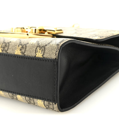 Gucci GG Supreme Monogram Bees Small Padlock Shoulder Bag Black 10 of 10