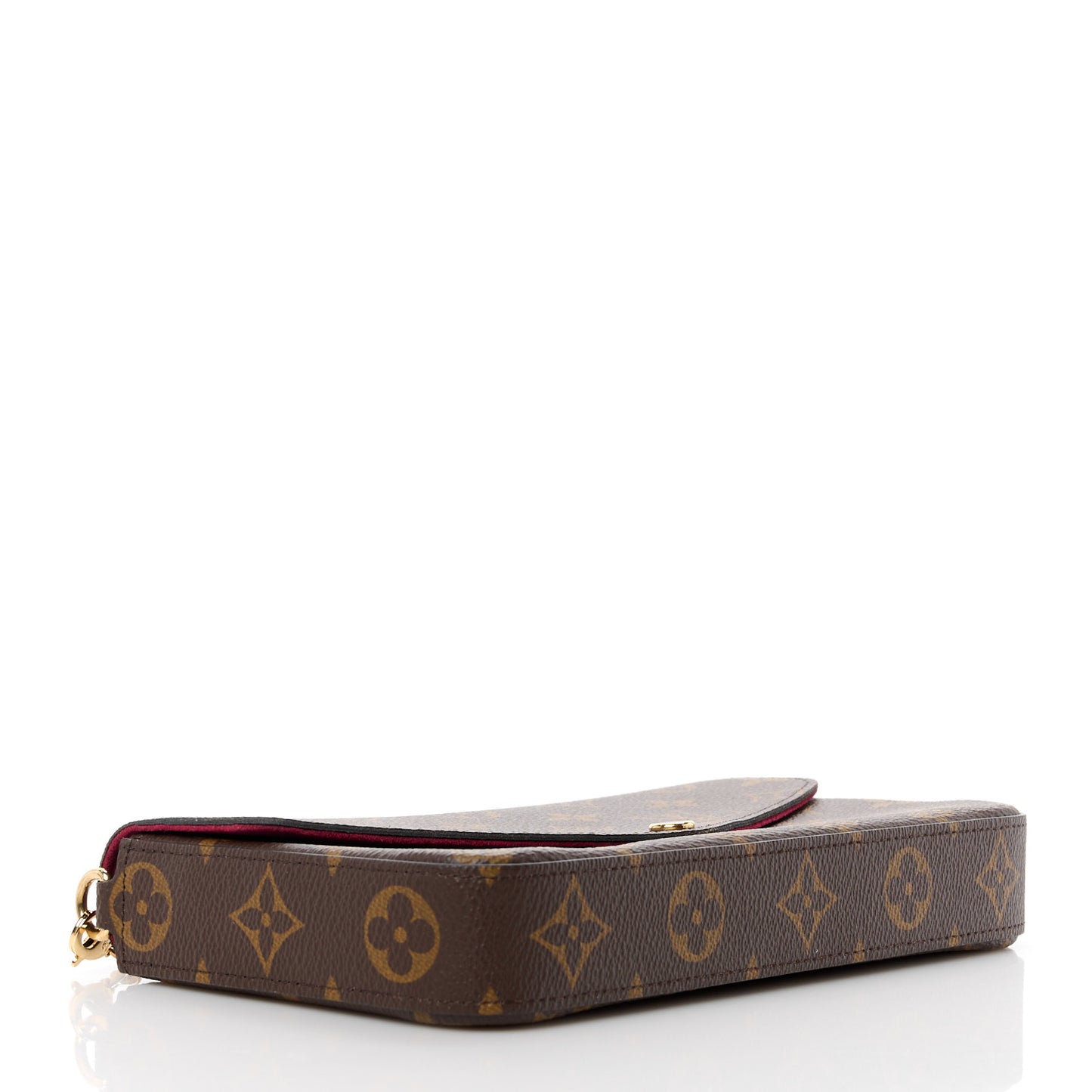 Monogram Pochette Felicie Chain Wallet Fuchsia