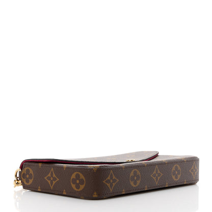 Louis Vuitton Monogram Pochette Felicie Chain Wallet Fuchsia 5 of 17