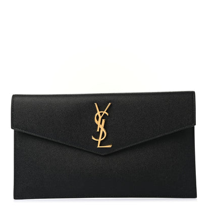 Saint Laurent Grain De Poudre Uptown Pouch Black 1 of 8