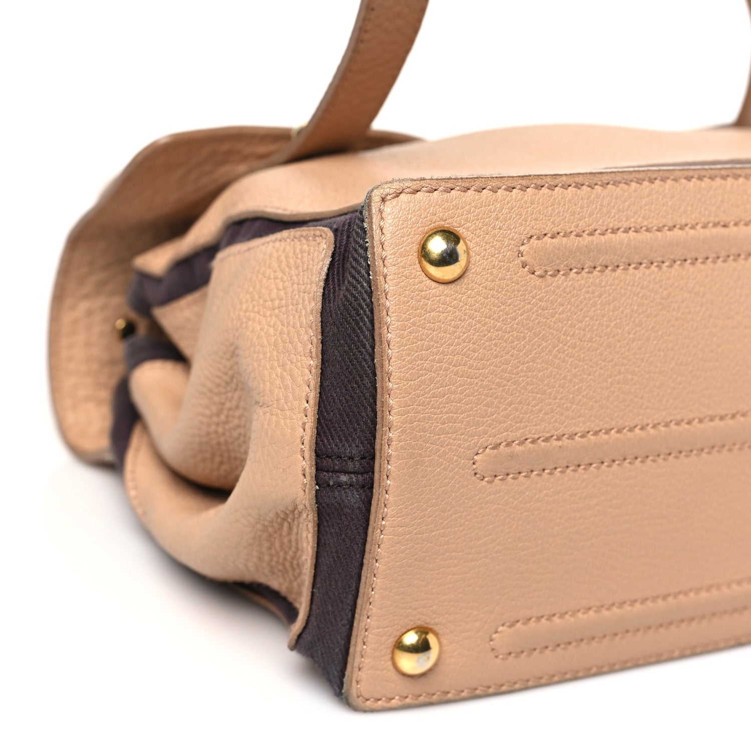 Saint Laurent Calfskin Canvas Small Muse Two Beige 9 of 15
