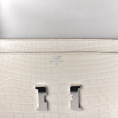 Hermes Matte Alligator Constance Wallet Beton 6 of 9