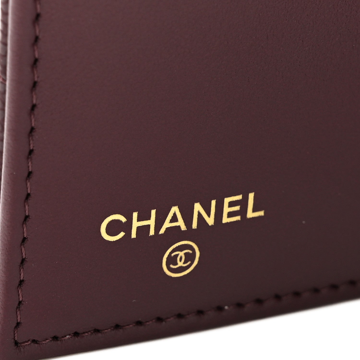 Chanel Caviar Quilted Chain Embossed CC Medium Flap Wallet Dark Burgundy 6 of 9