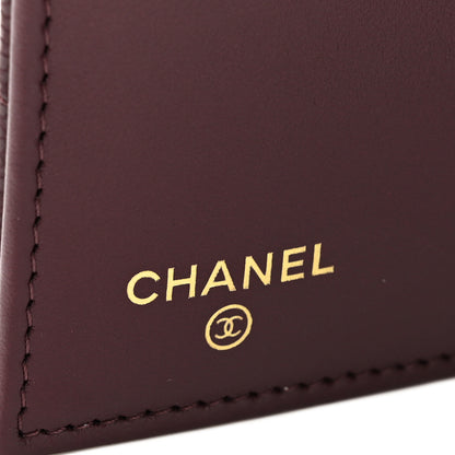 Chanel Caviar Quilted Chain Embossed CC Medium Flap Wallet Dark Burgundy 6 of 9