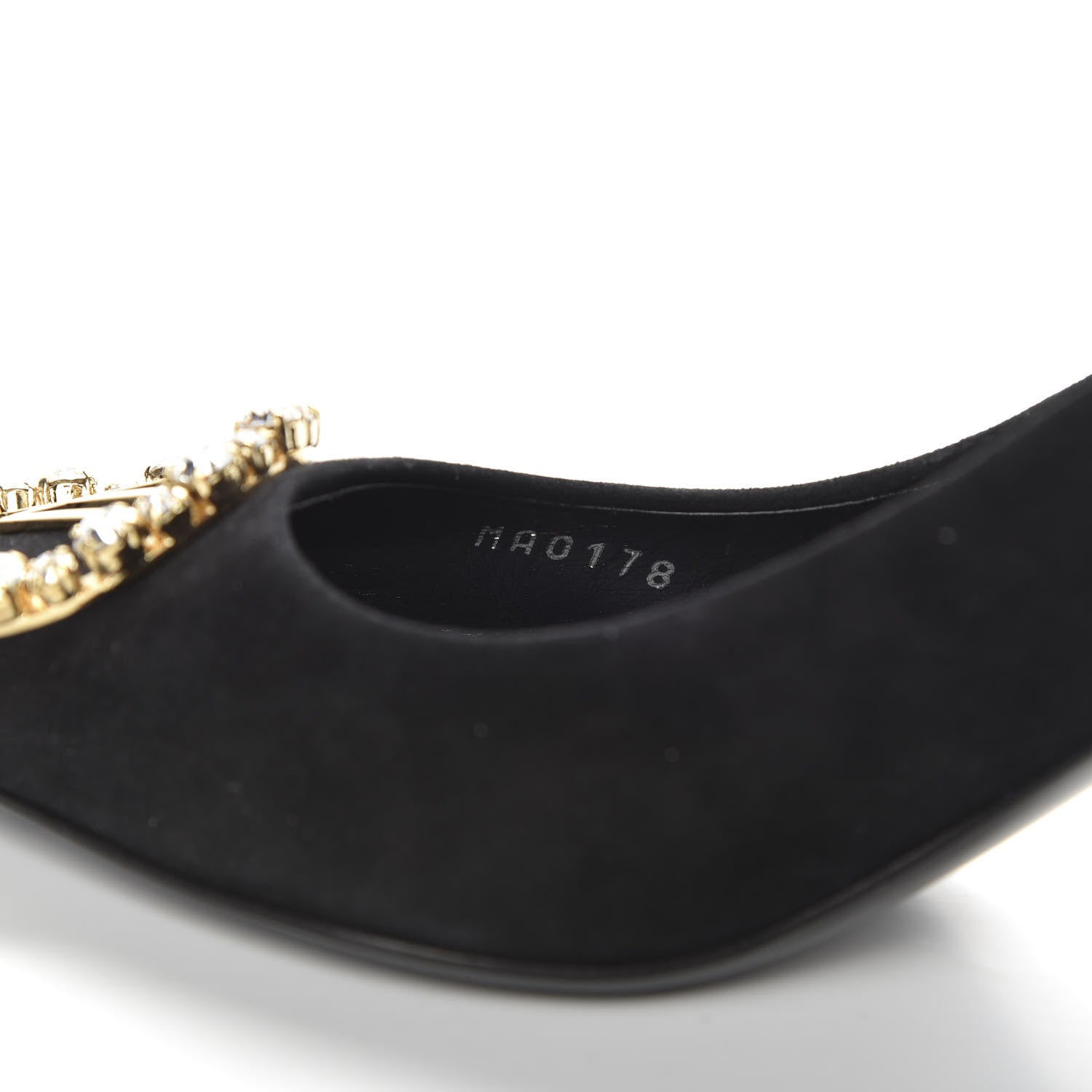 Louis Vuitton Suede Baby Goat Swarovski Crystal Madeleine Pumps 37.5 Black 10 of 10