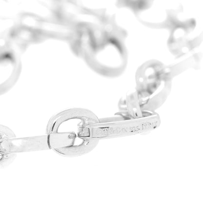 Tiffany Sterling Silver Diamond Paloma Picasso Crown of Hearts Charm Oval Clasping Link Necklace 5 of 5