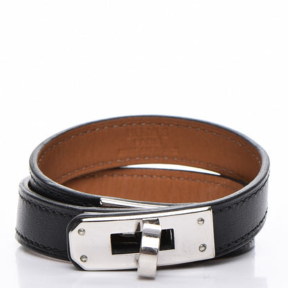 Hermes Chamonix Kelly Double Tour Bracelet S Black 1 of 8
