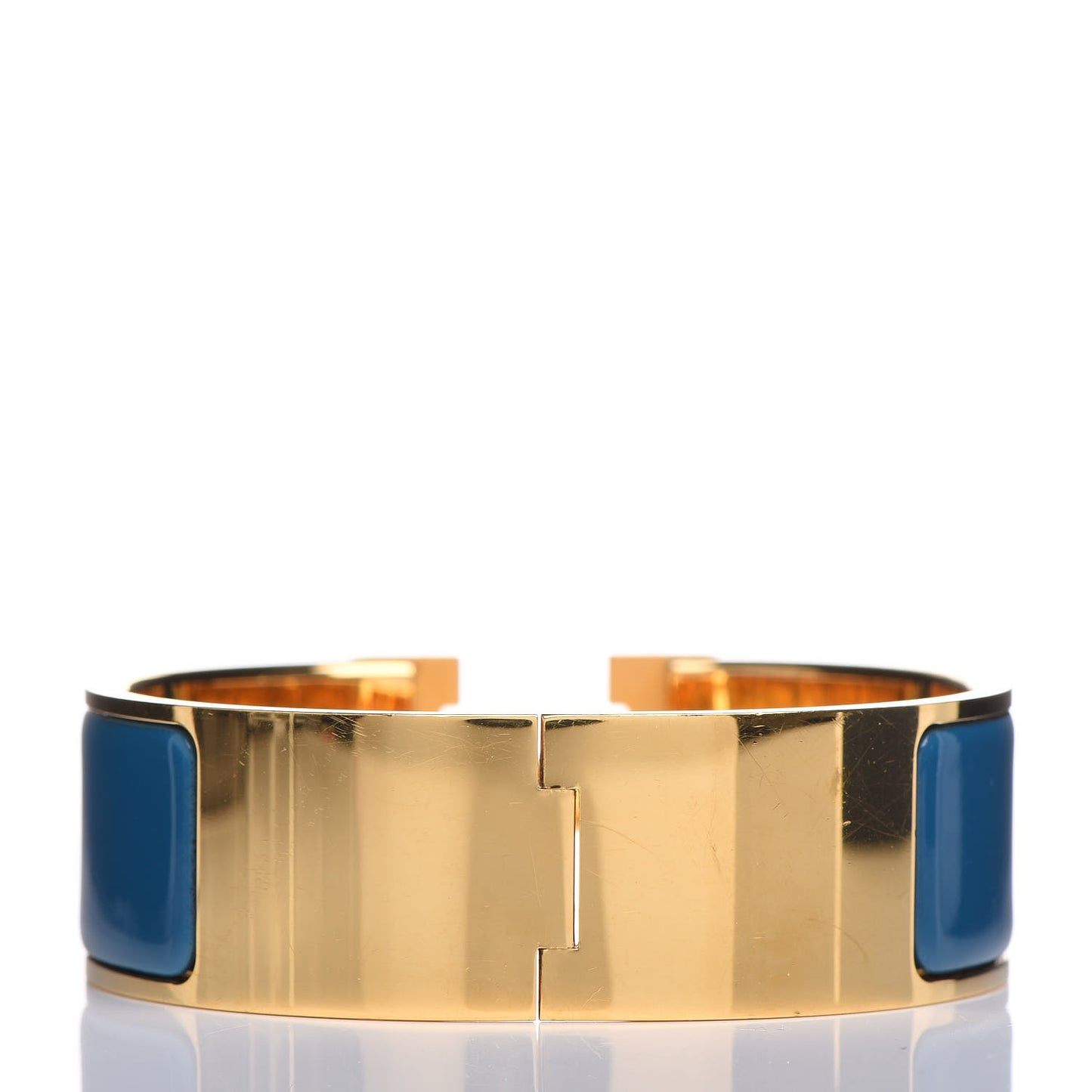 Enamel Wide Clic Clac H Bracelet GM Bleu