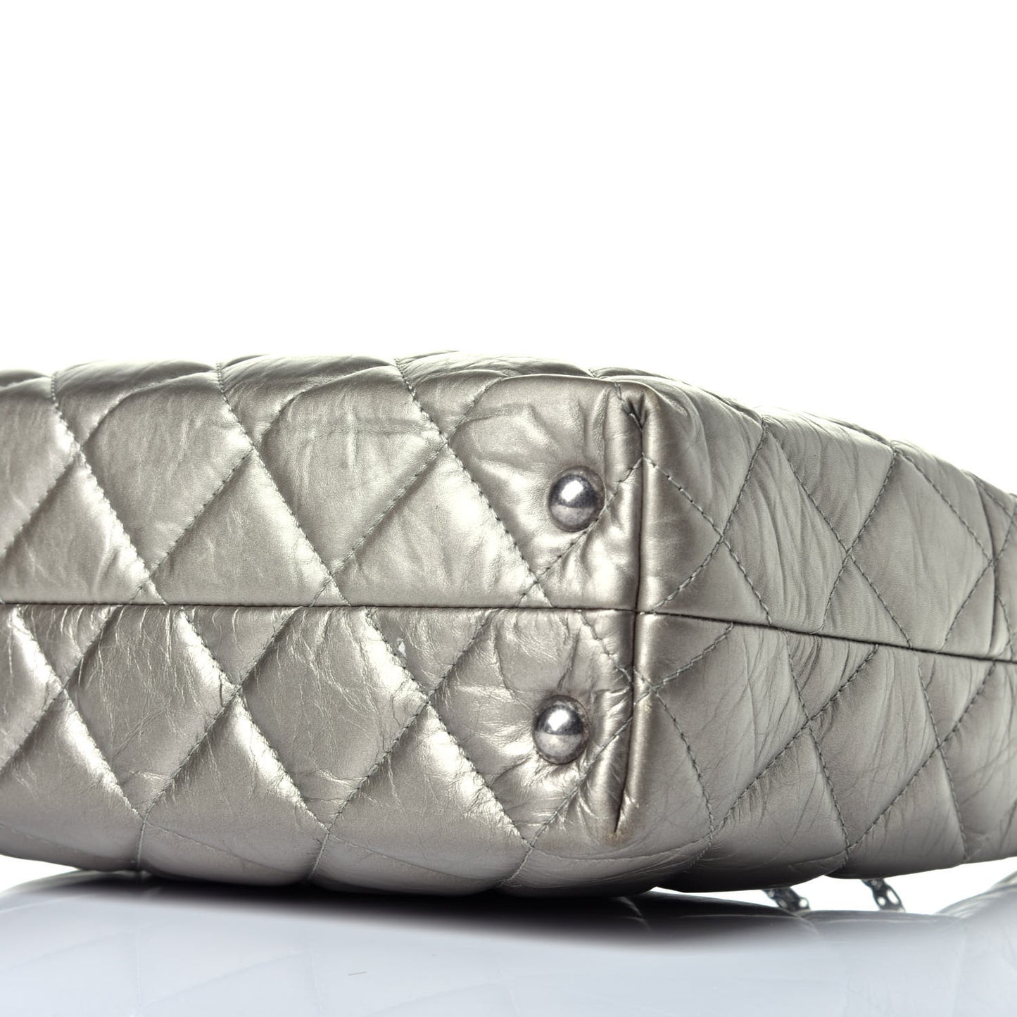Aged Calfskin Quilted Reissue 2.55 Tote Light Gold